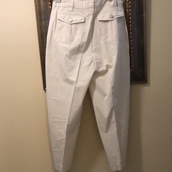 🆕 Frame twill pleated cargo lightweight belt loops cotton trousers - Picture 5 of 15